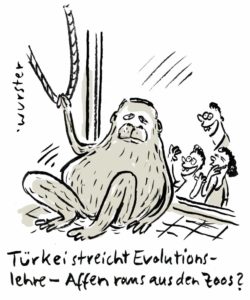 Erdogan Evolution Schulen Säkularismus Türkei Evolutionslehre Zoo